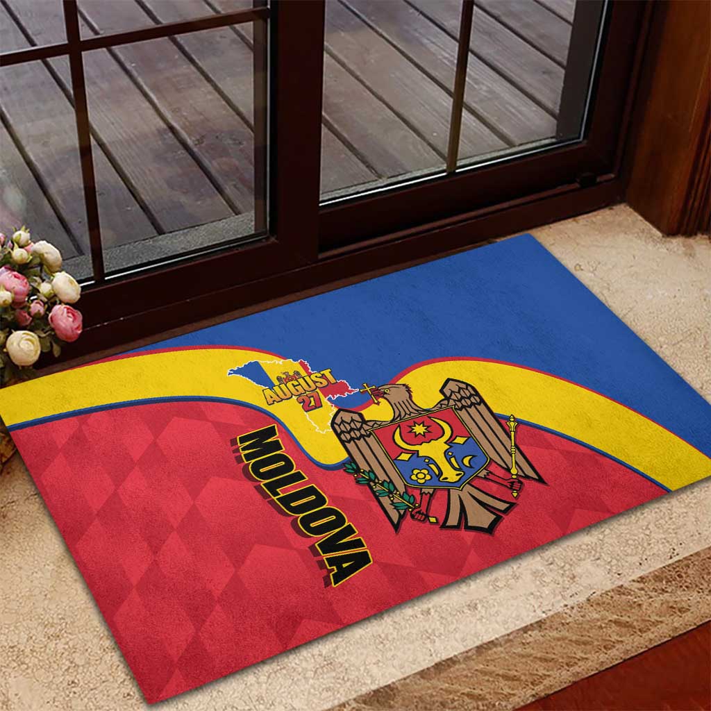 Moldova Independence Day Rubber Doormat August 27 One People One Nation - Wonder Print Shop