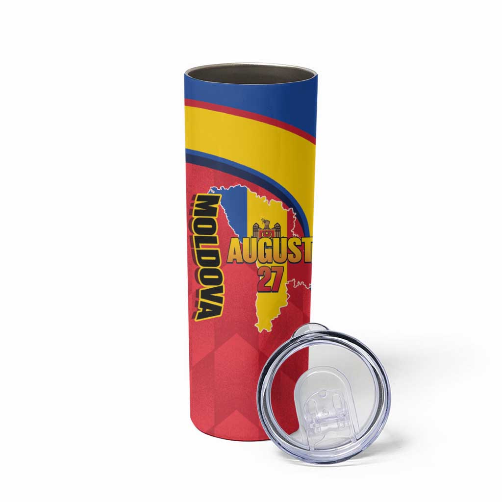 Moldova Independence Day Skinny Tumbler August 27 One People One Nation - Wonder Print Shop