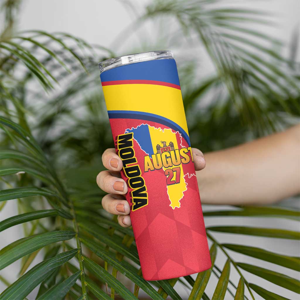 Moldova Independence Day Skinny Tumbler August 27 One People One Nation - Wonder Print Shop