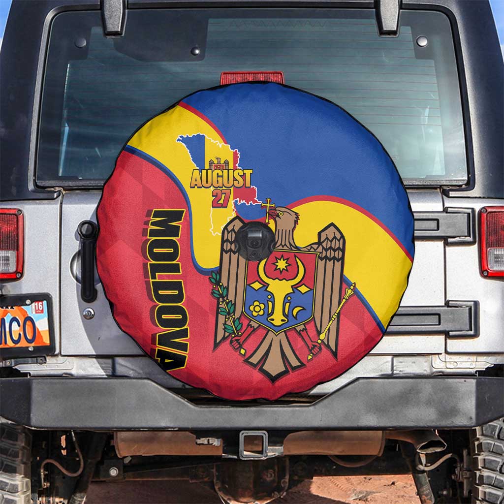 Moldova Independence Day Spare Tire Cover August 27 One People One Nation - Wonder Print Shop