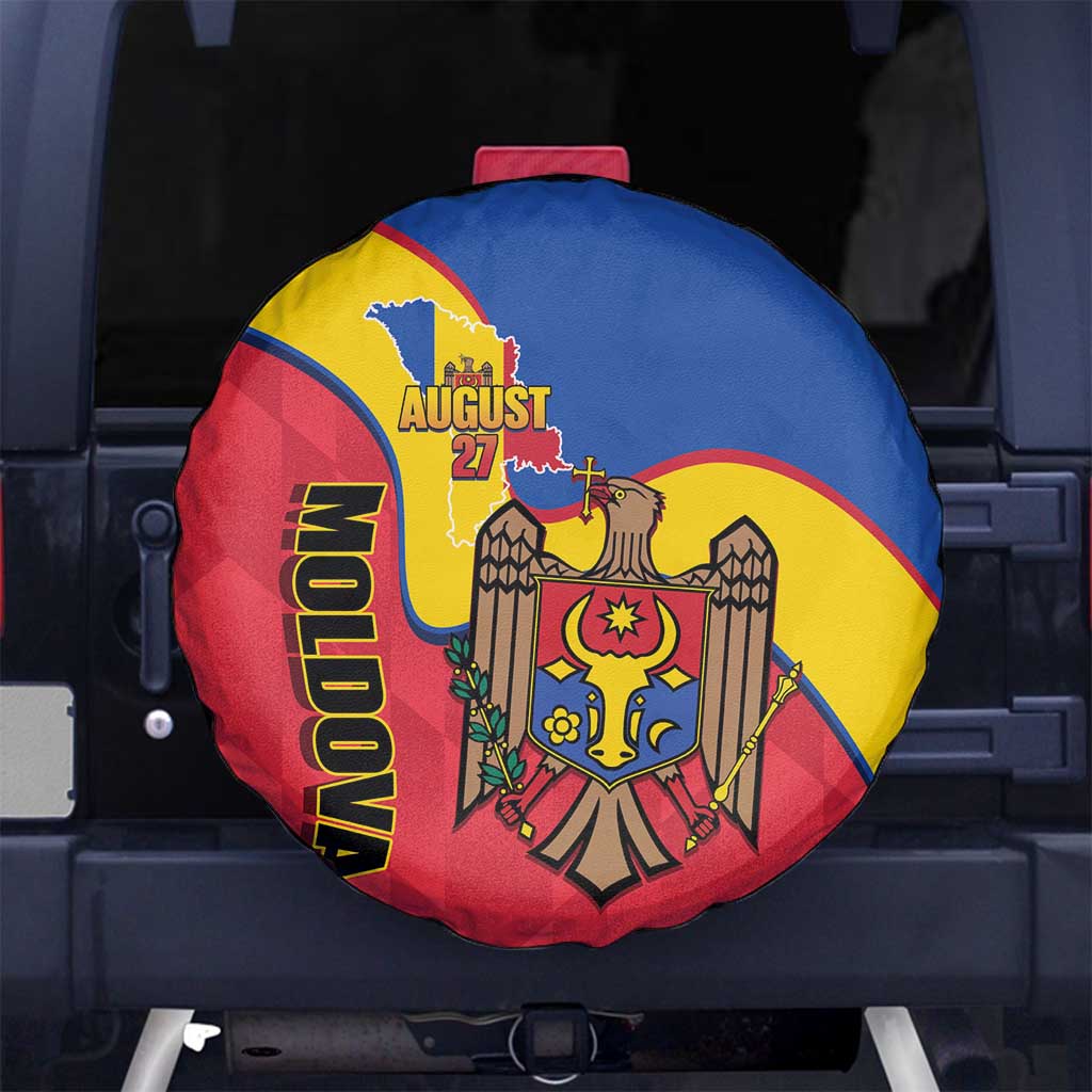 Moldova Independence Day Spare Tire Cover August 27 One People One Nation - Wonder Print Shop