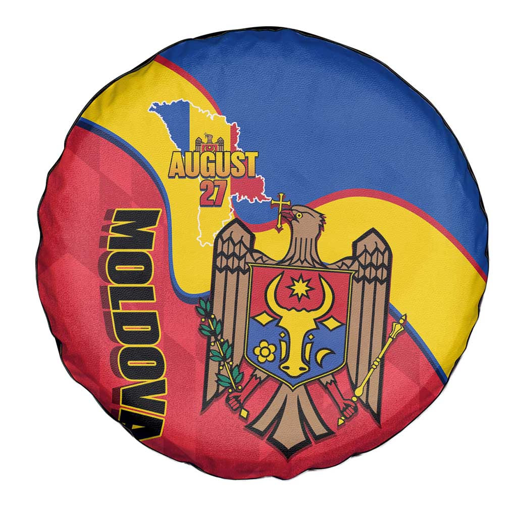 Moldova Independence Day Spare Tire Cover August 27 One People One Nation - Wonder Print Shop