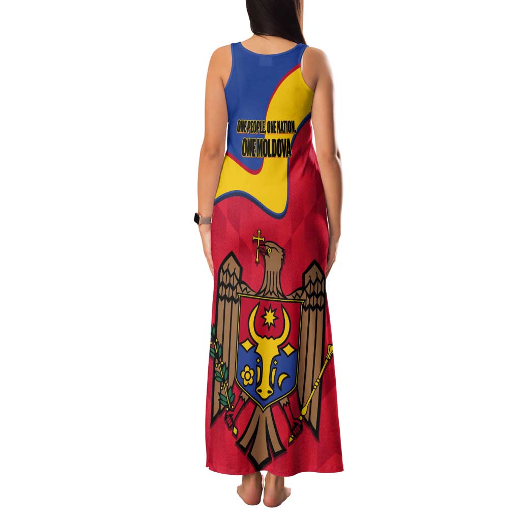 Moldova Independence Day Tank Maxi Dress August 27 One People One Nation - Wonder Print Shop