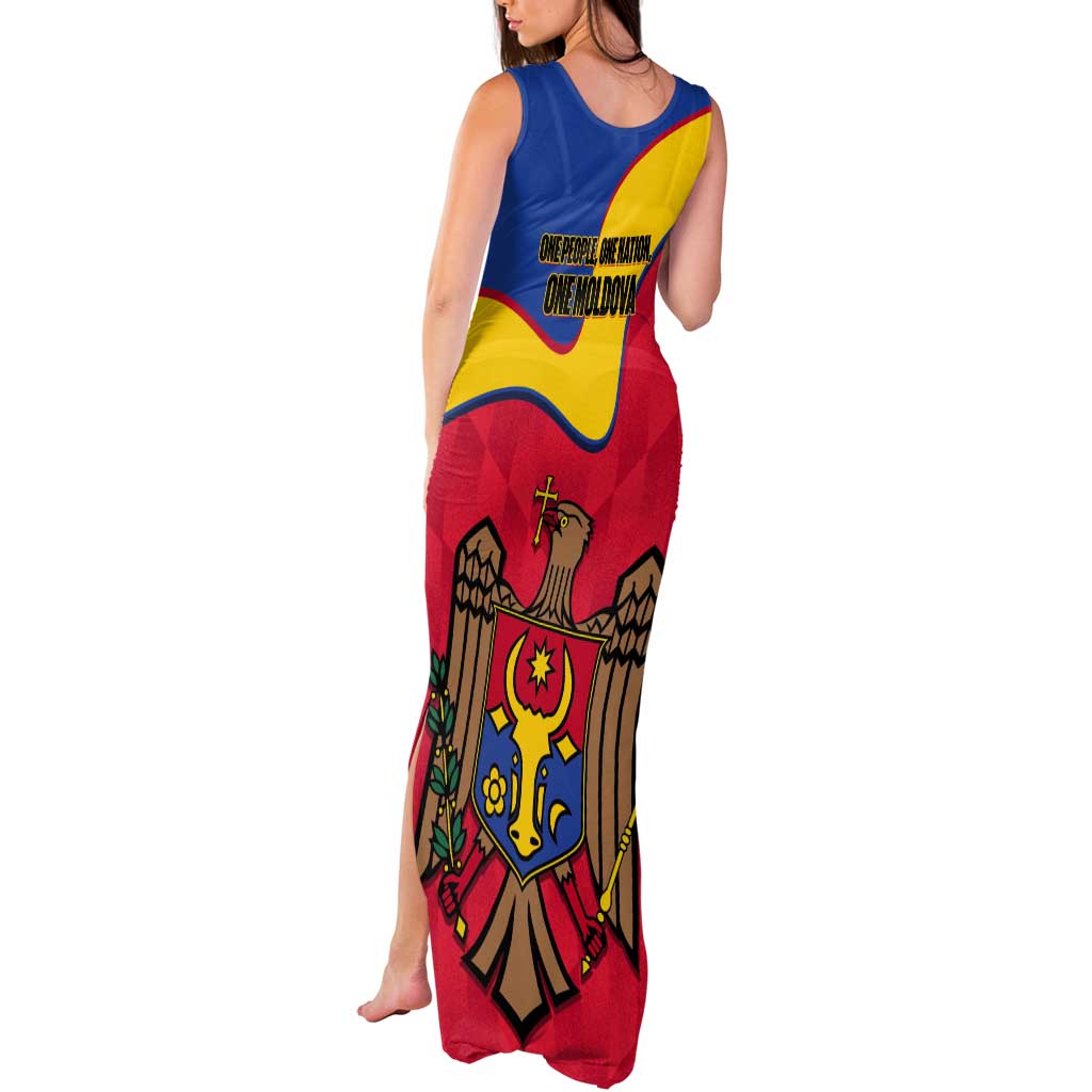 Moldova Independence Day Tank Maxi Dress August 27 One People One Nation - Wonder Print Shop
