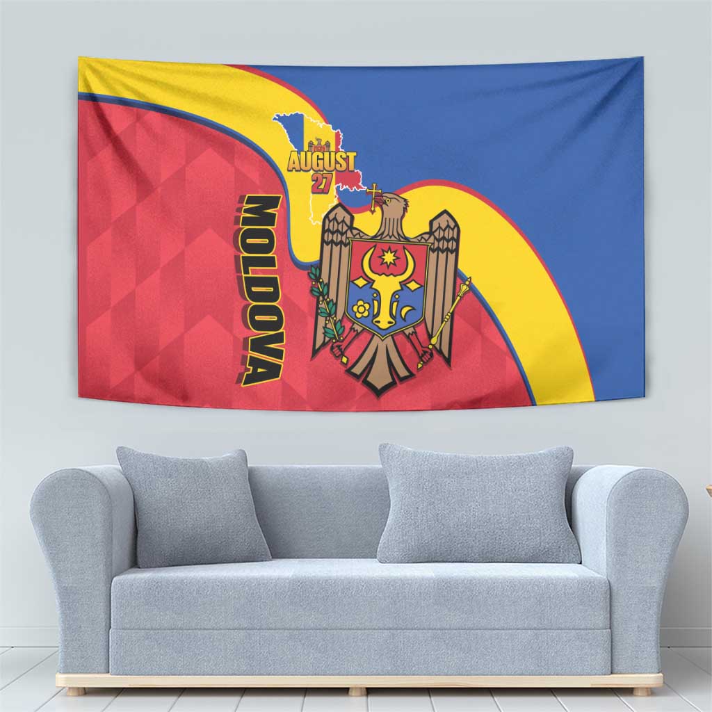 Moldova Independence Day Tapestry August 27 One People One Nation - Wonder Print Shop