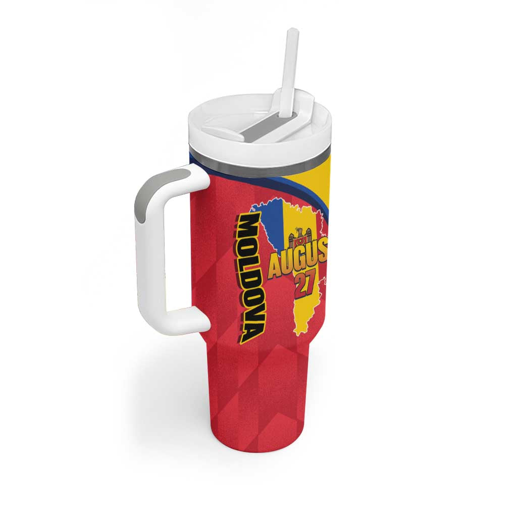 Moldova Independence Day Tumbler With Handle August 27 One People One Nation - Wonder Print Shop