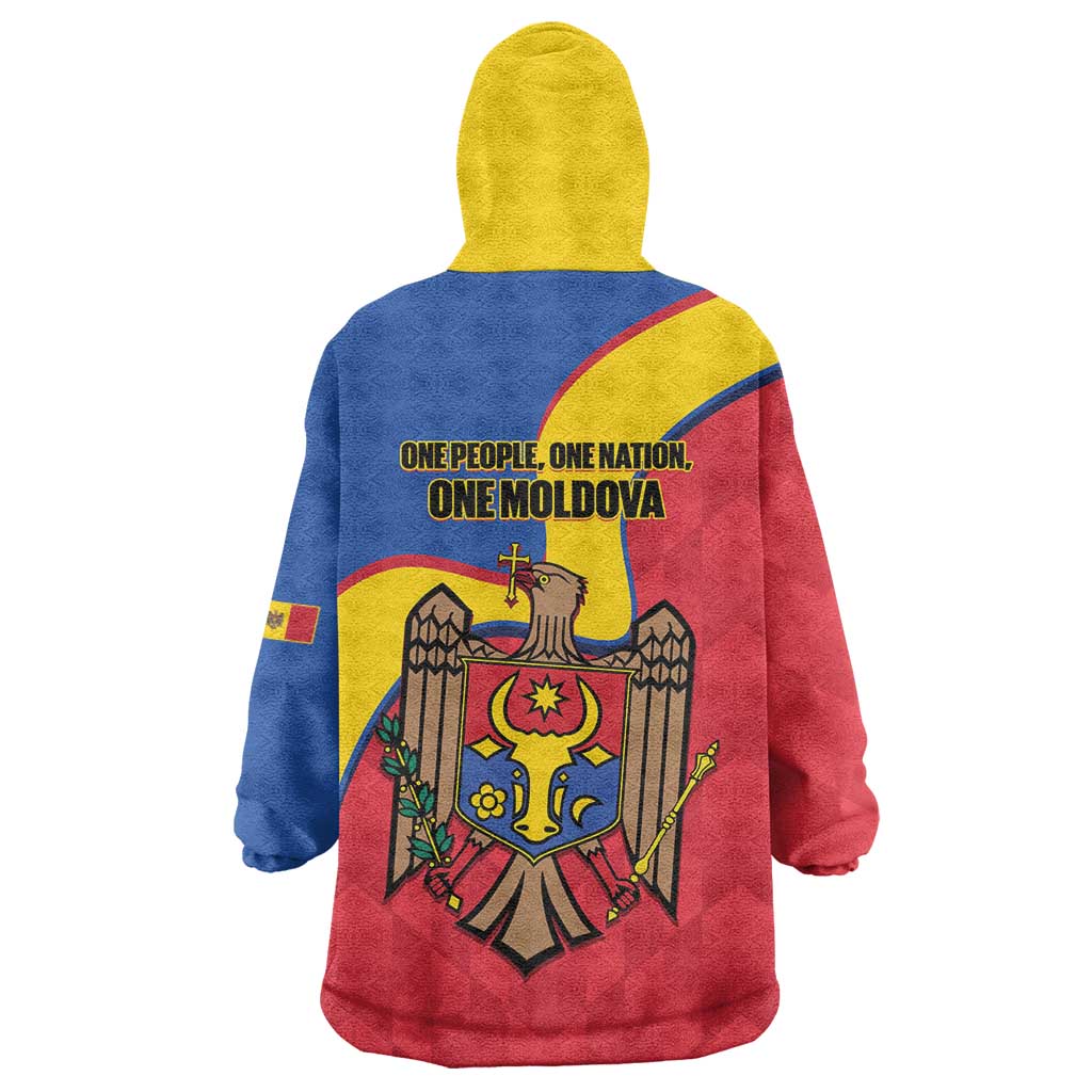 Moldova Independence Day Wearable Blanket Hoodie August 27 One People One Nation - Wonder Print Shop