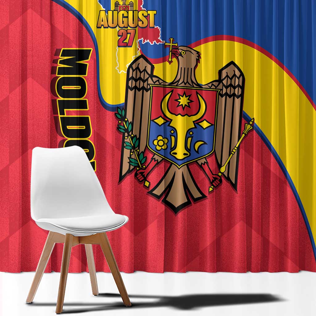 Moldova Independence Day Window Curtain August 27 One People One Nation - Wonder Print Shop