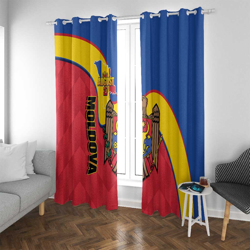 Moldova Independence Day Window Curtain August 27 One People One Nation - Wonder Print Shop