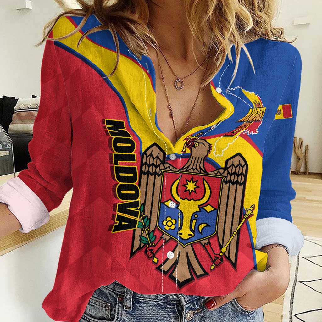Moldova Independence Day Women Casual Shirt August 27 One People One Nation - Wonder Print Shop