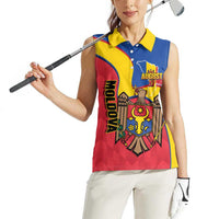 Moldova Independence Day Women Sleeveless Polo Shirt August 27 One People One Nation - Wonder Print Shop