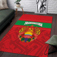 Transnistria Independence Day Area Rug Coat Of Arms Flag Style - Wonder Print Shop