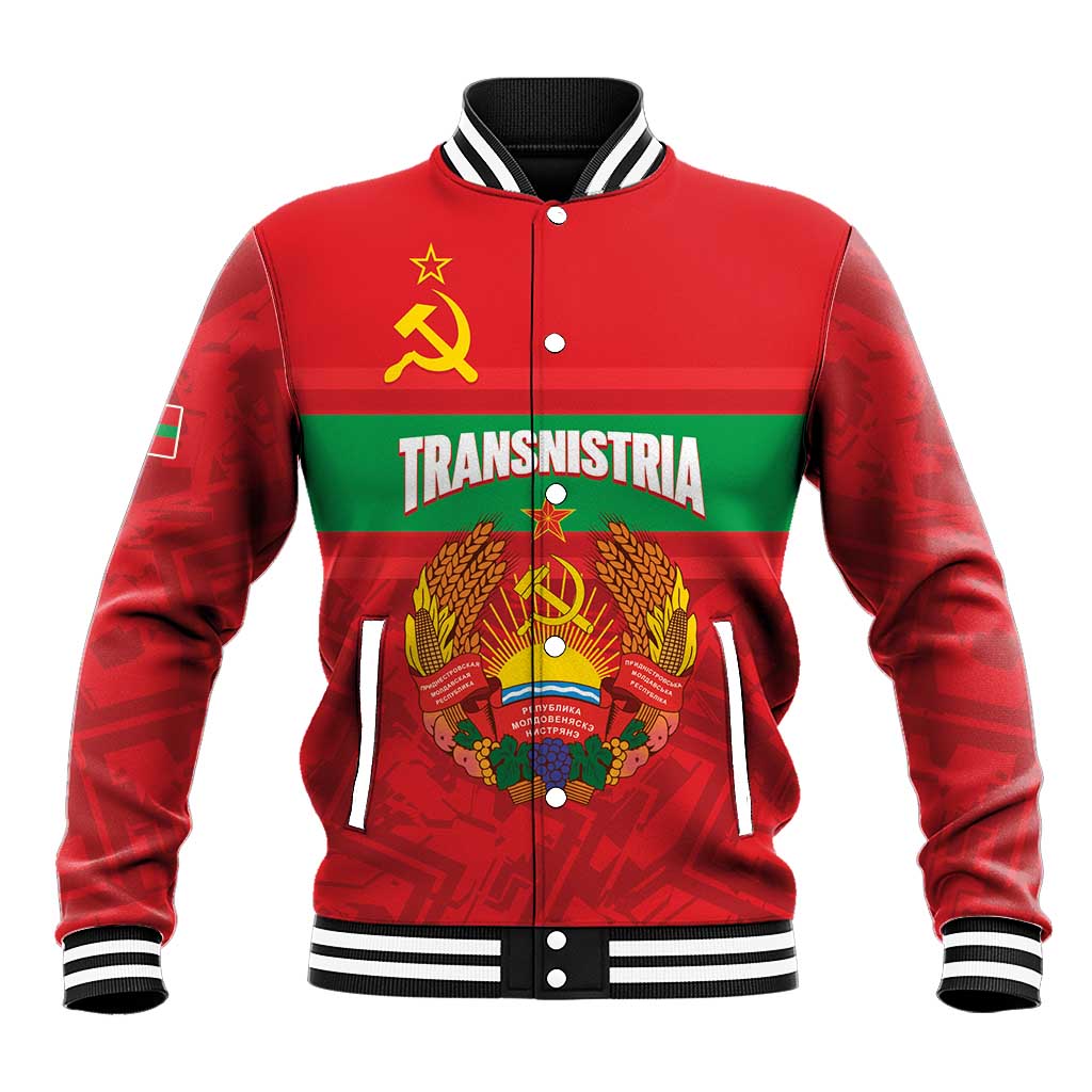 Transnistria Independence Day Baseball Jacket Coat Of Arms Flag Style - Wonder Print Shop