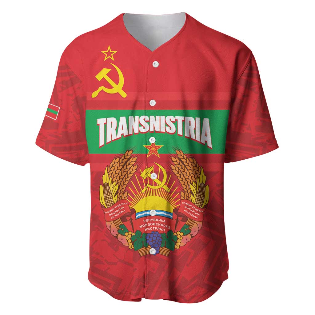 Transnistria Independence Day Baseball Jersey Coat Of Arms Flag Style - Wonder Print Shop