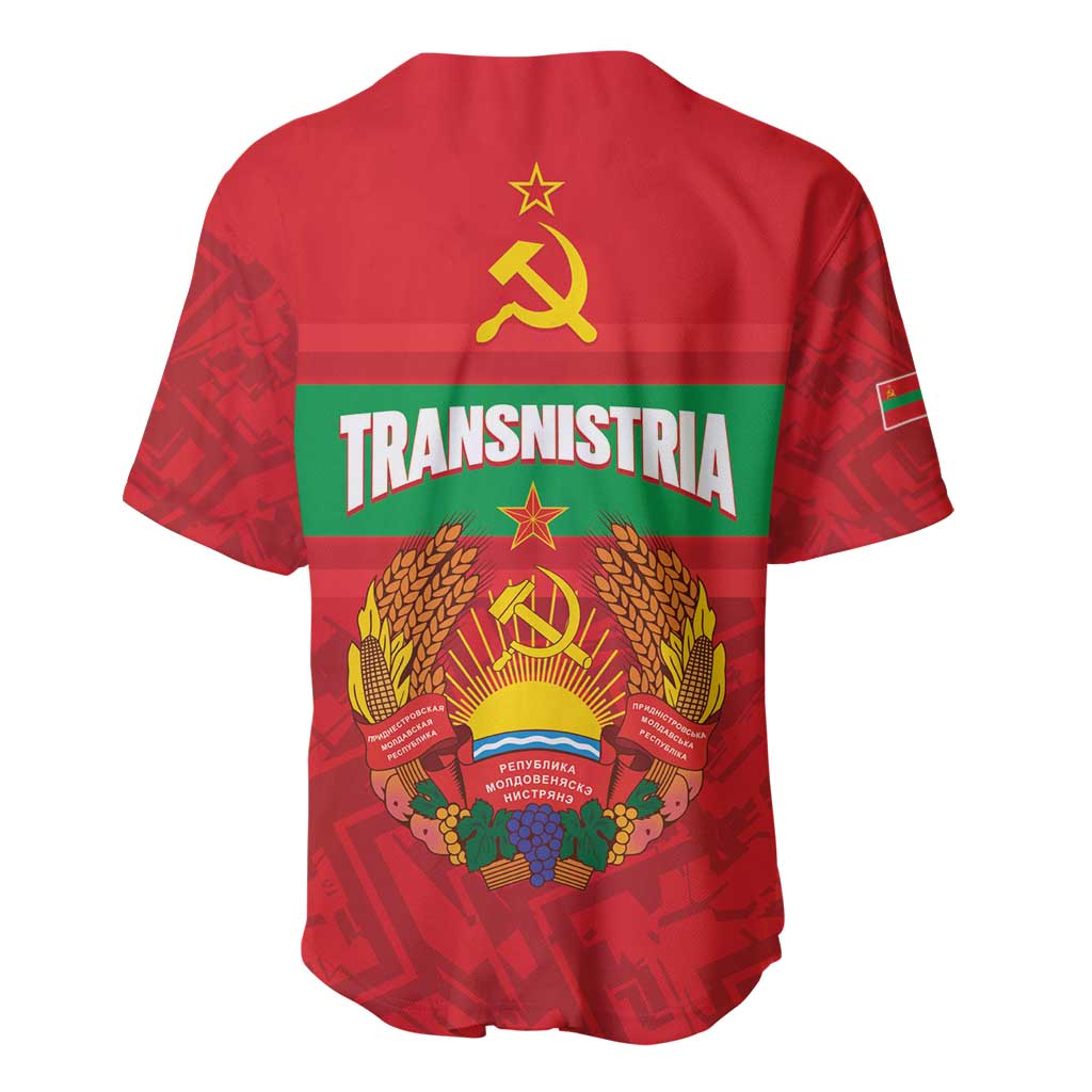 Transnistria Independence Day Baseball Jersey Coat Of Arms Flag Style - Wonder Print Shop
