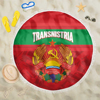 Transnistria Independence Day Beach Blanket Coat Of Arms Flag Style - Wonder Print Shop
