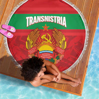 Transnistria Independence Day Beach Blanket Coat Of Arms Flag Style - Wonder Print Shop