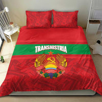 Transnistria Independence Day Bedding Set Coat Of Arms Flag Style - Wonder Print Shop