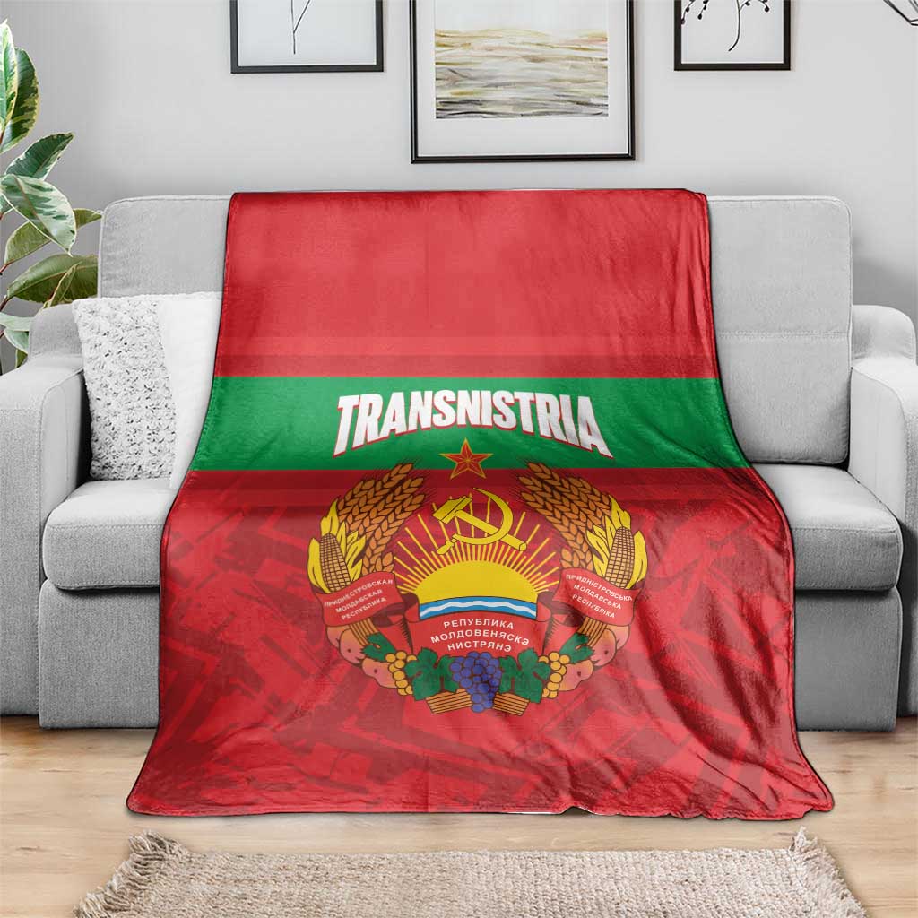 Transnistria Independence Day Blanket Coat Of Arms Flag Style - Wonder Print Shop