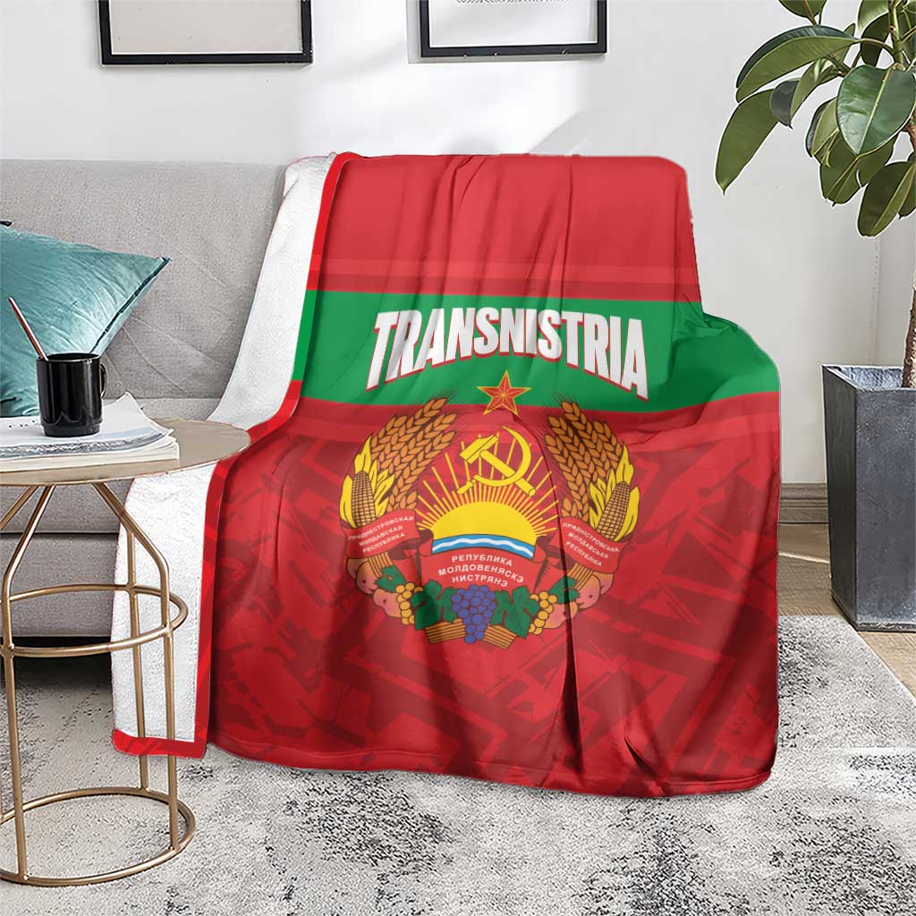 Transnistria Independence Day Blanket Coat Of Arms Flag Style - Wonder Print Shop