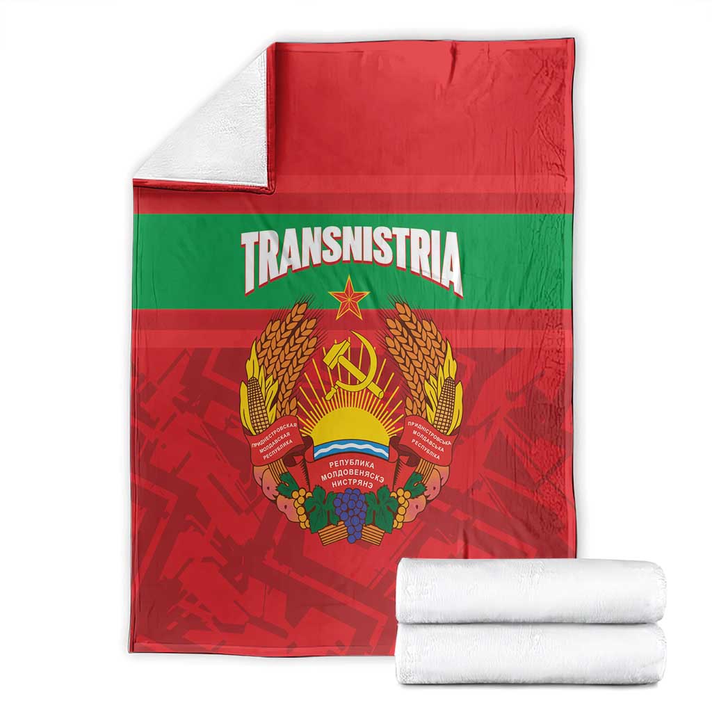 Transnistria Independence Day Blanket Coat Of Arms Flag Style - Wonder Print Shop