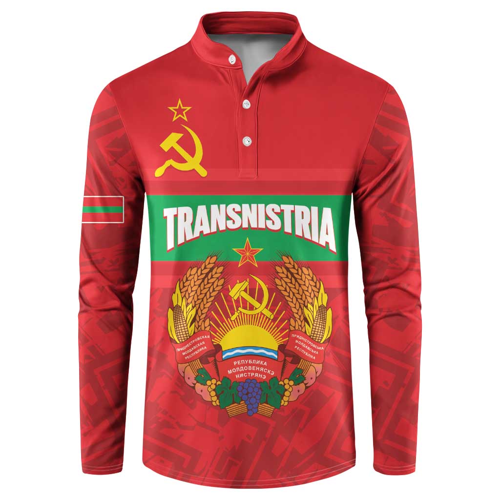 Transnistria Independence Day Button Sweatshirt Coat Of Arms Flag Style - Wonder Print Shop