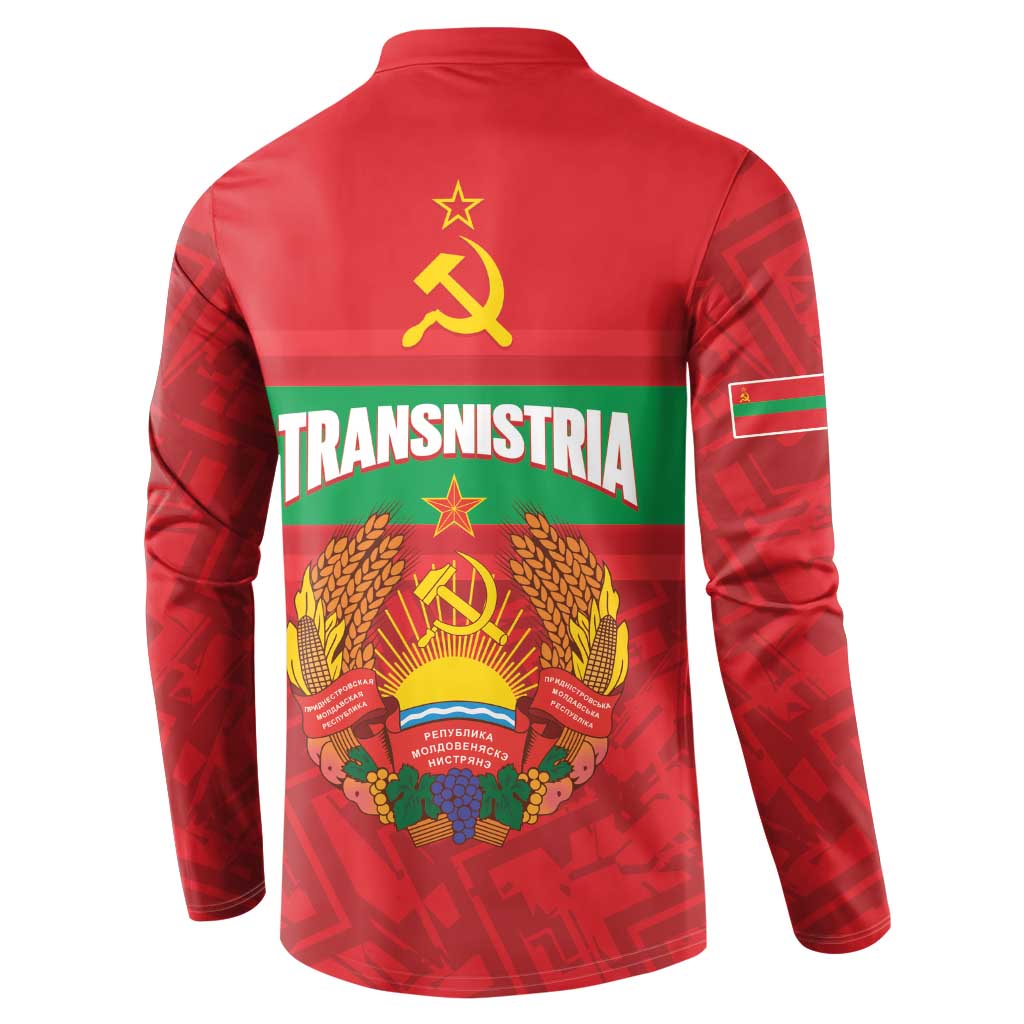 Transnistria Independence Day Button Sweatshirt Coat Of Arms Flag Style - Wonder Print Shop