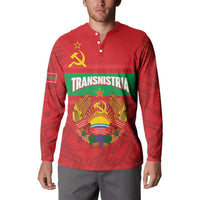 Transnistria Independence Day Button Sweatshirt Coat Of Arms Flag Style - Wonder Print Shop