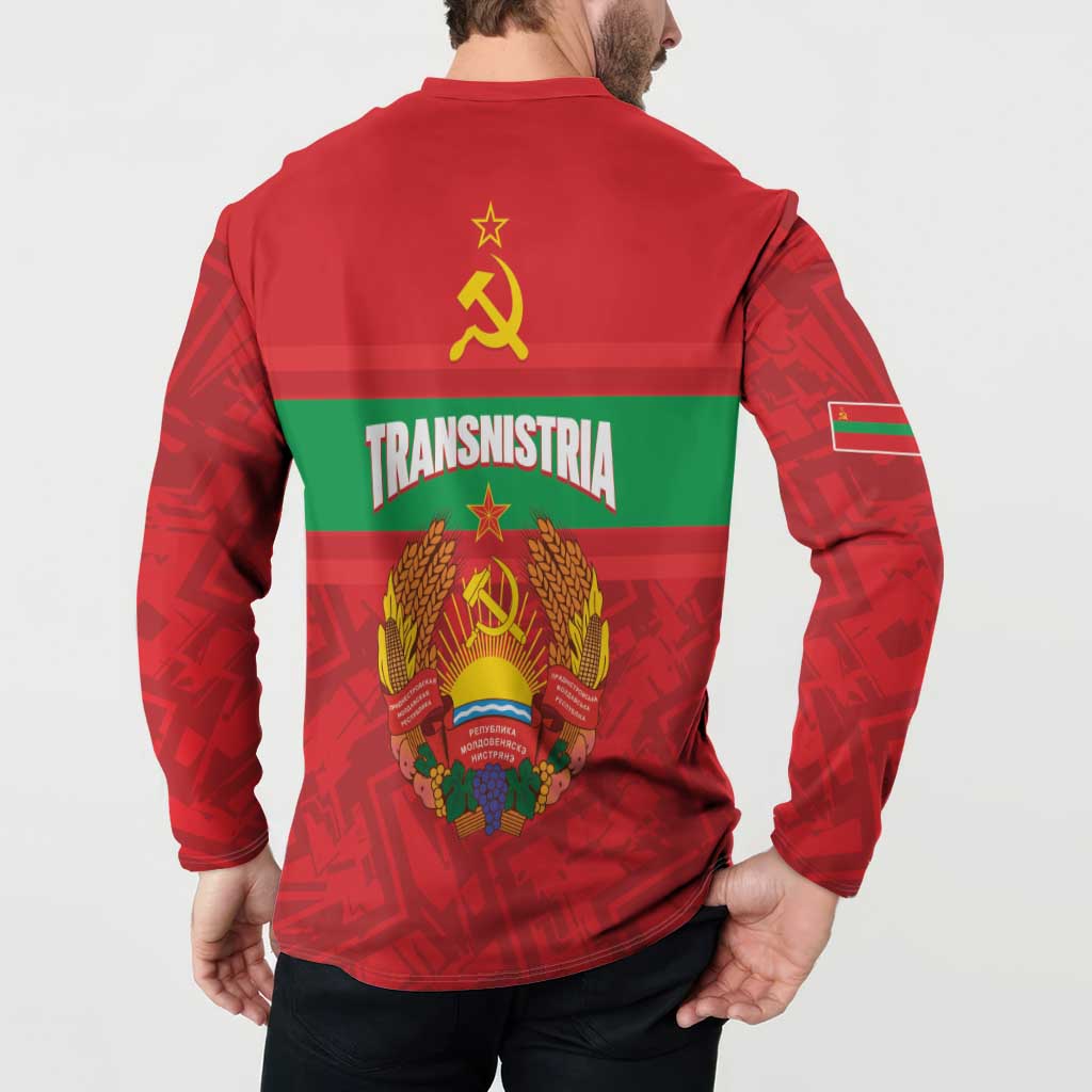Transnistria Independence Day Button Sweatshirt Coat Of Arms Flag Style - Wonder Print Shop