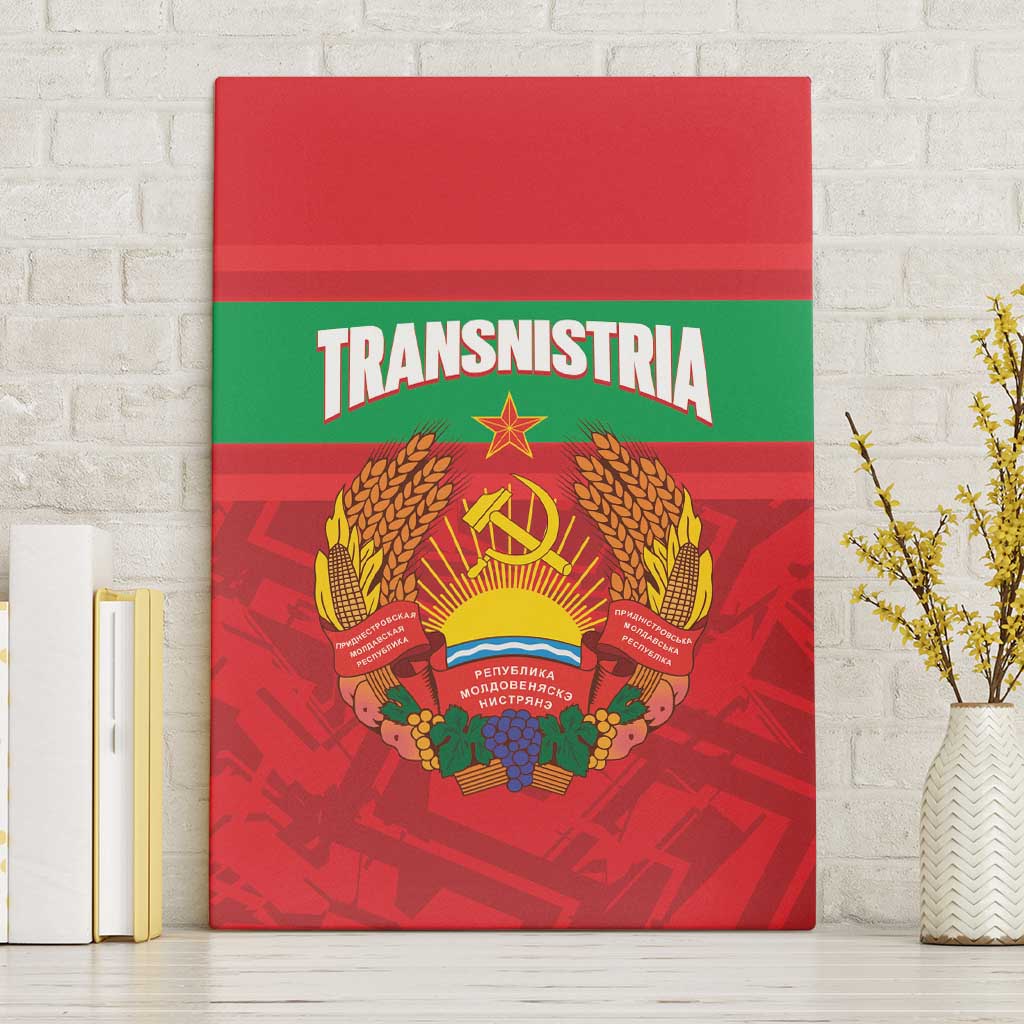 Transnistria Independence Day Canvas Wall Art Coat Of Arms Flag Style - Wonder Print Shop