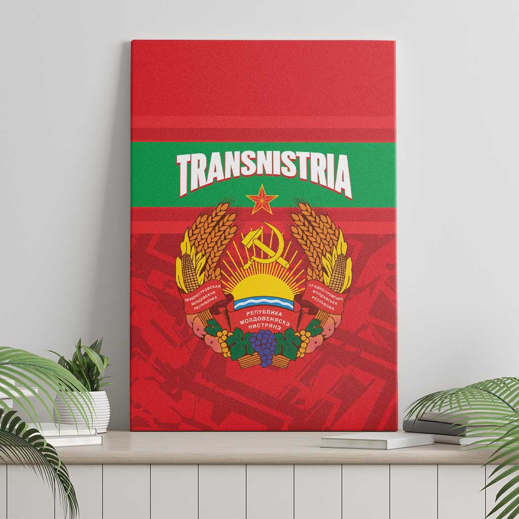 Transnistria Independence Day Canvas Wall Art Coat Of Arms Flag Style - Wonder Print Shop