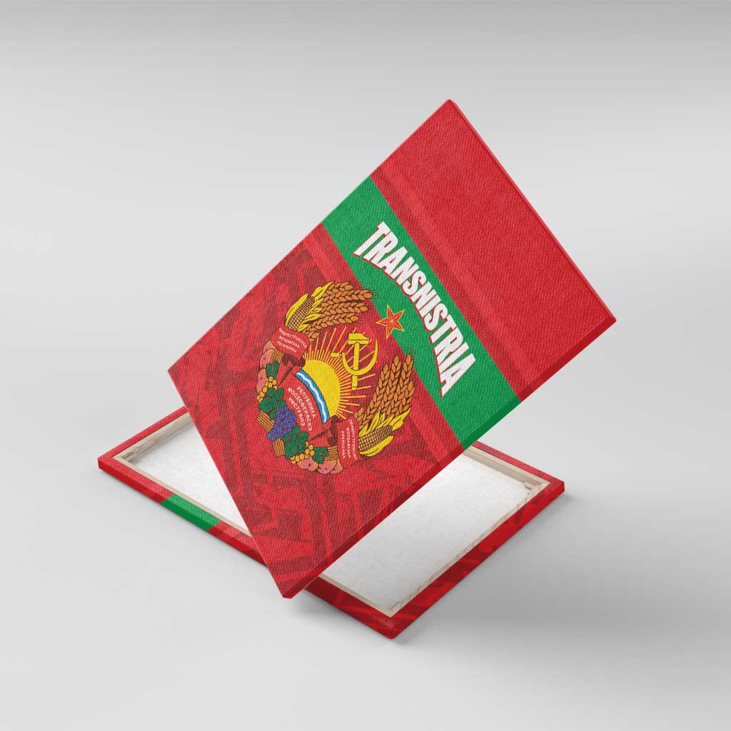 Transnistria Independence Day Canvas Wall Art Coat Of Arms Flag Style - Wonder Print Shop