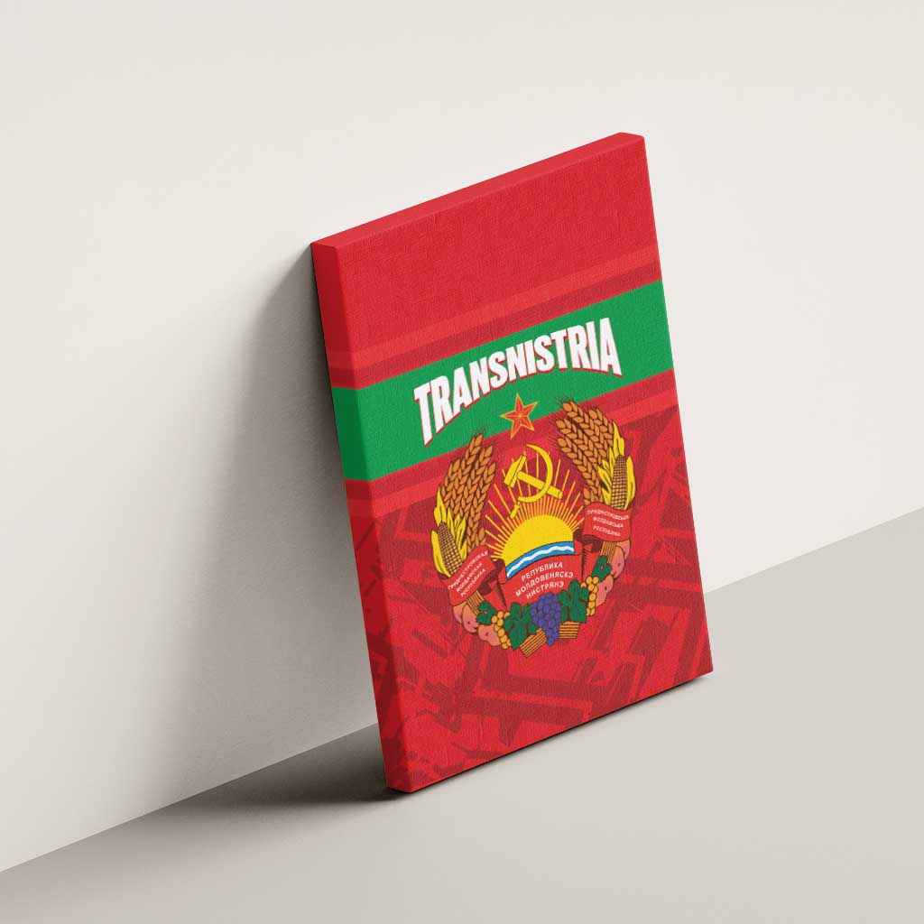 Transnistria Independence Day Canvas Wall Art Coat Of Arms Flag Style - Wonder Print Shop