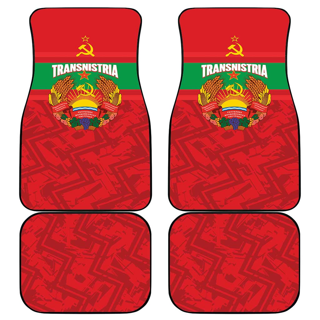 Transnistria Independence Day Car Mats Coat Of Arms Flag Style - Wonder Print Shop