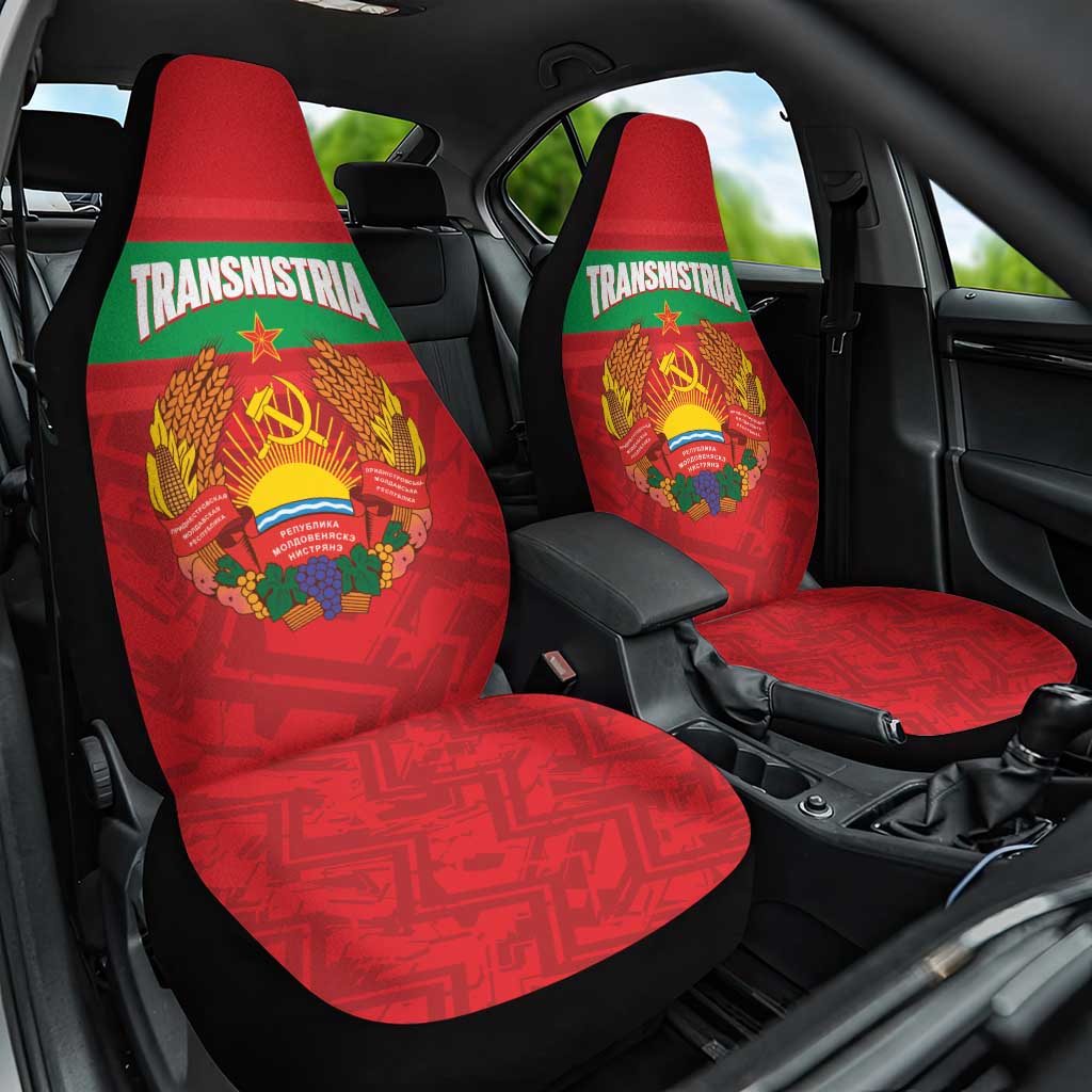 Transnistria Independence Day Car Seat Cover Coat Of Arms Flag Style - Wonder Print Shop