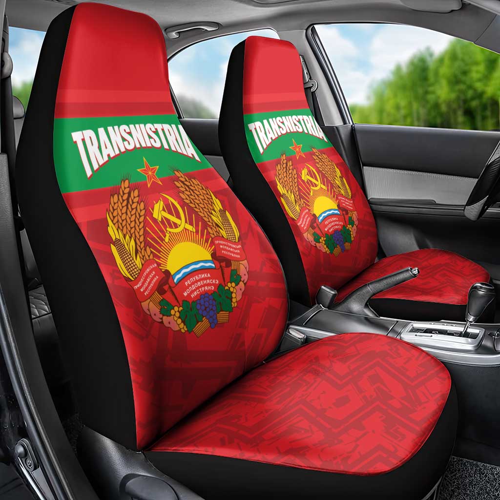 Transnistria Independence Day Car Seat Cover Coat Of Arms Flag Style - Wonder Print Shop