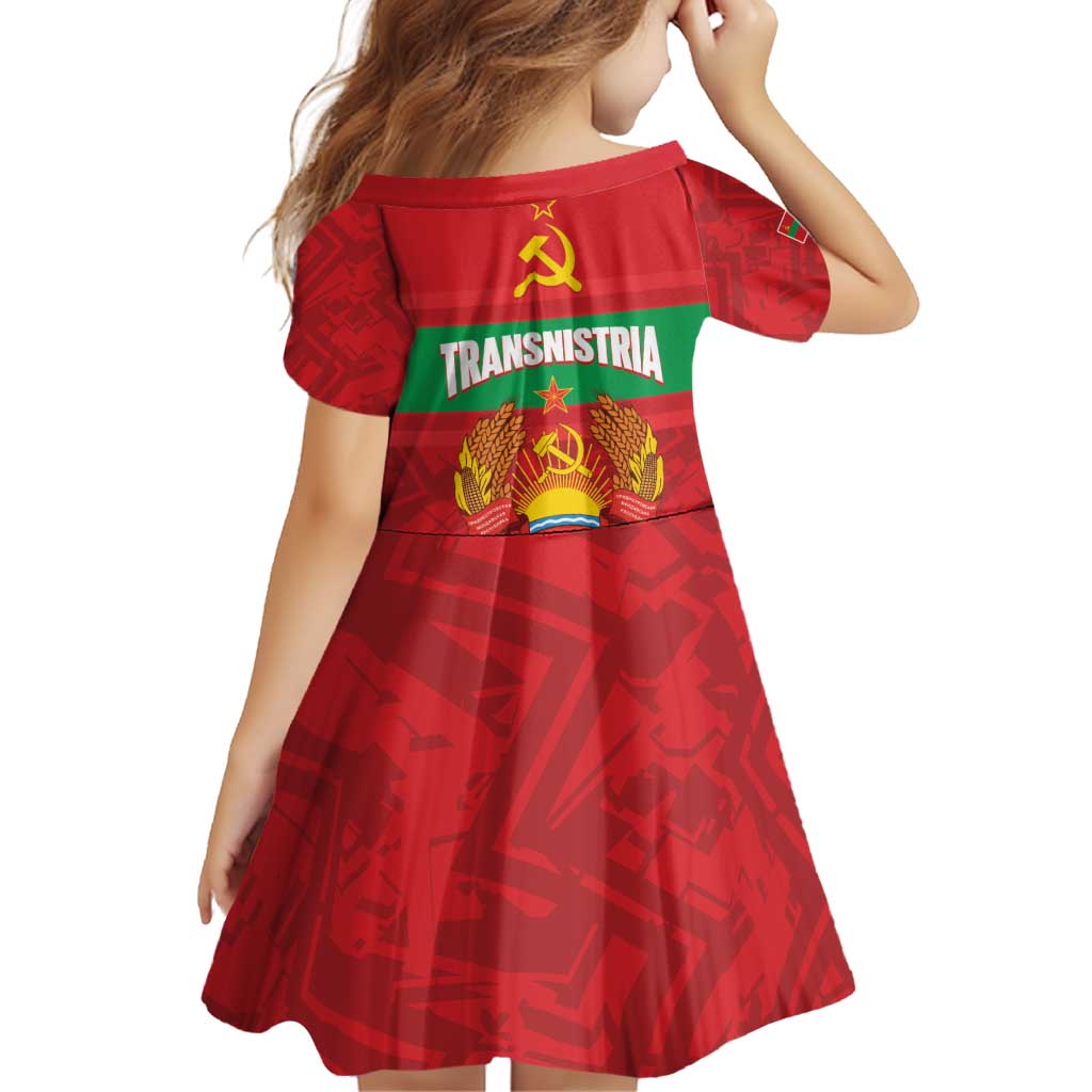 Transnistria Independence Day Family Matching Off Shoulder Short Dress and Hawaiian Shirt Coat Of Arms Flag Style - Wonder Print Shop