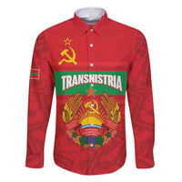 Transnistria Independence Day Family Matching Off Shoulder Short Dress and Hawaiian Shirt Coat Of Arms Flag Style - Wonder Print Shop
