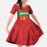 Transnistria Independence Day Family Matching Puletasi and Hawaiian Shirt Coat Of Arms Flag Style - Wonder Print Shop