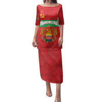 Transnistria Independence Day Family Matching Puletasi and Hawaiian Shirt Coat Of Arms Flag Style - Wonder Print Shop