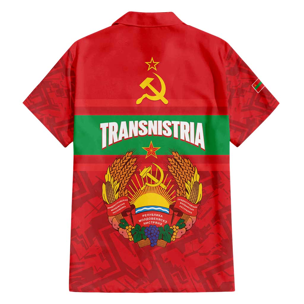 Transnistria Independence Day Family Matching Summer Maxi Dress and Hawaiian Shirt Coat Of Arms Flag Style - Wonder Print Shop
