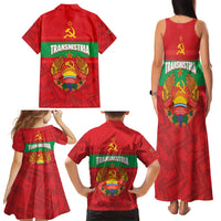 Transnistria Independence Day Family Matching Tank Maxi Dress and Hawaiian Shirt Coat Of Arms Flag Style - Wonder Print Shop