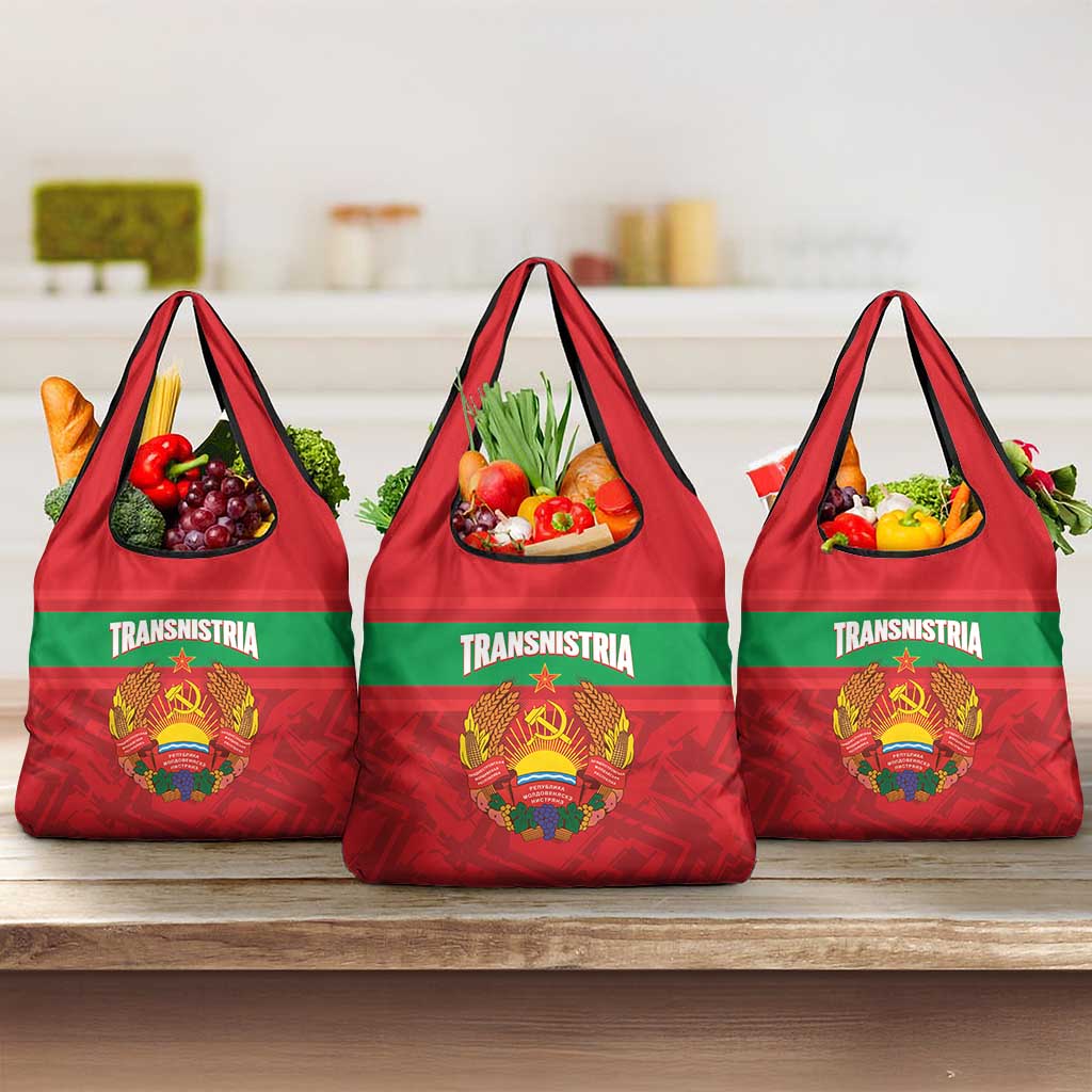 Transnistria Independence Day Grocery Bag Coat Of Arms Flag Style - Wonder Print Shop