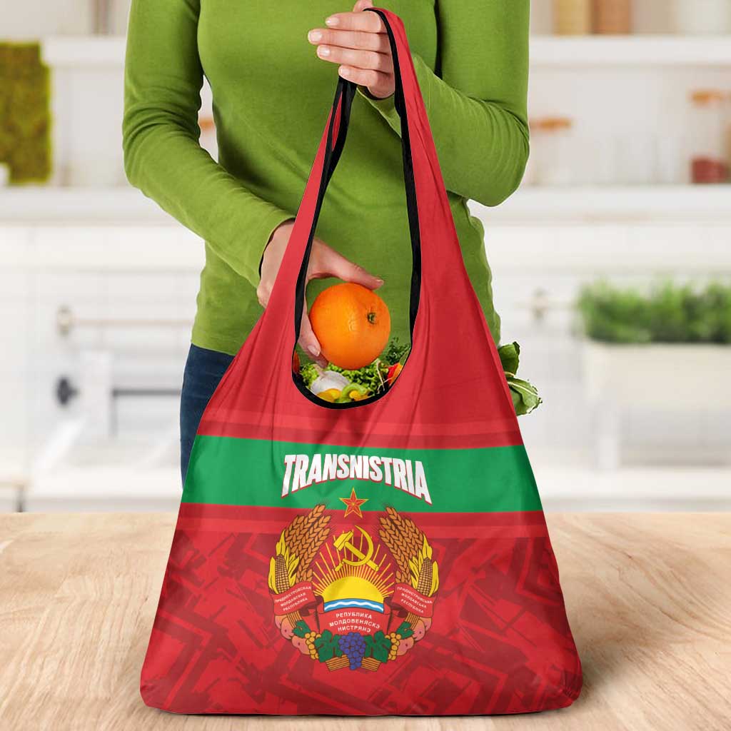 Transnistria Independence Day Grocery Bag Coat Of Arms Flag Style - Wonder Print Shop