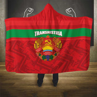 Transnistria Independence Day Hooded Blanket Coat Of Arms Flag Style - Wonder Print Shop