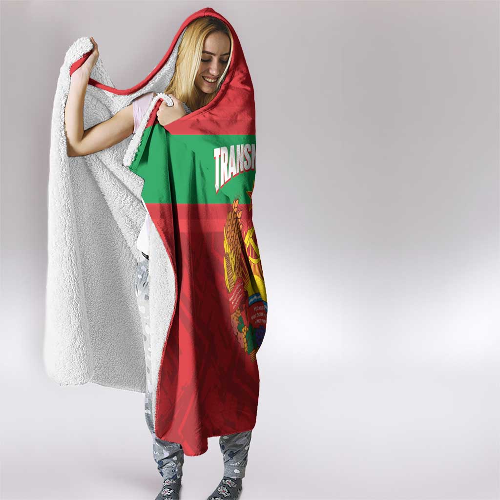 Transnistria Independence Day Hooded Blanket Coat Of Arms Flag Style - Wonder Print Shop