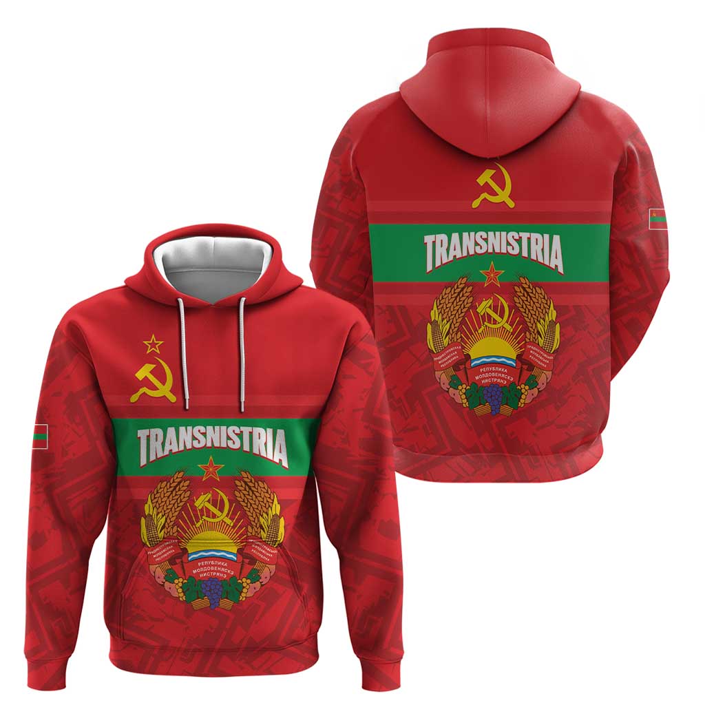 Transnistria Independence Day Hoodie Coat Of Arms Flag Style - Wonder Print Shop