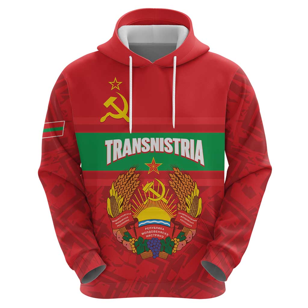 Transnistria Independence Day Hoodie Coat Of Arms Flag Style - Wonder Print Shop