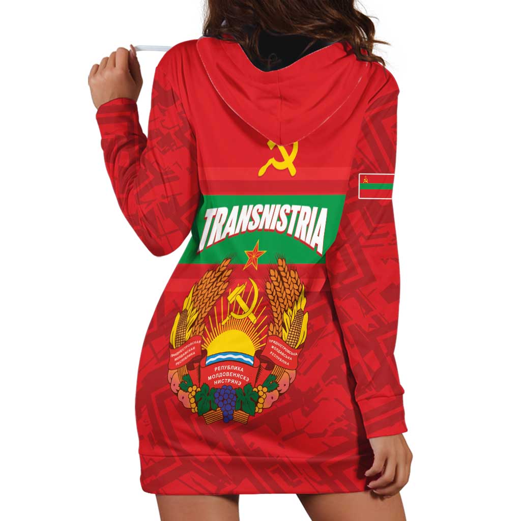 Transnistria Independence Day Hoodie Dress Coat Of Arms Flag Style - Wonder Print Shop