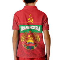 Transnistria Independence Day Kid Polo Shirt Coat Of Arms Flag Style - Wonder Print Shop